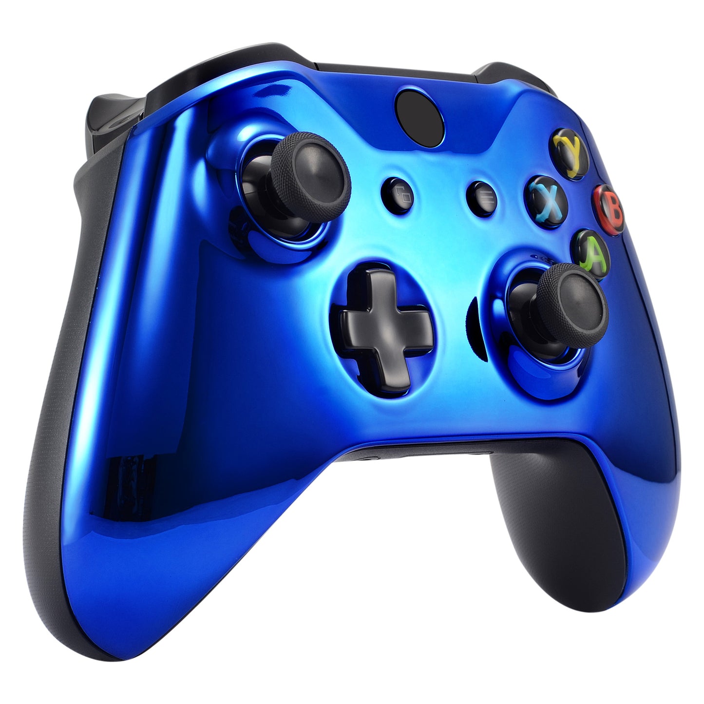 eXtremeRate Replacement Front Housing Shell for Xbox One X & S Controller (Model 1708) - Chrome blue