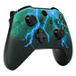 eXtremeRate Replacement Front Housing Shell for Xbox One X & S Controller (Model 1708) - Green Storm Thunder
