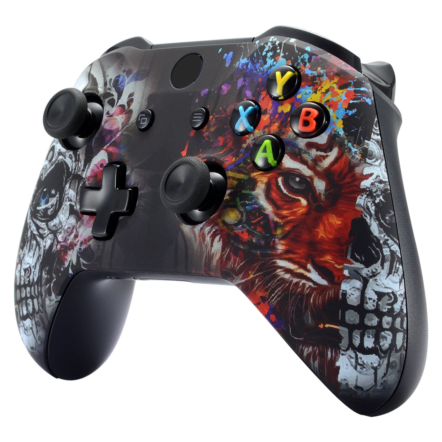 eXtremeRate Replacement Front Housing Shell for Xbox One X & S Controller (Model 1708) - Tiger Skull