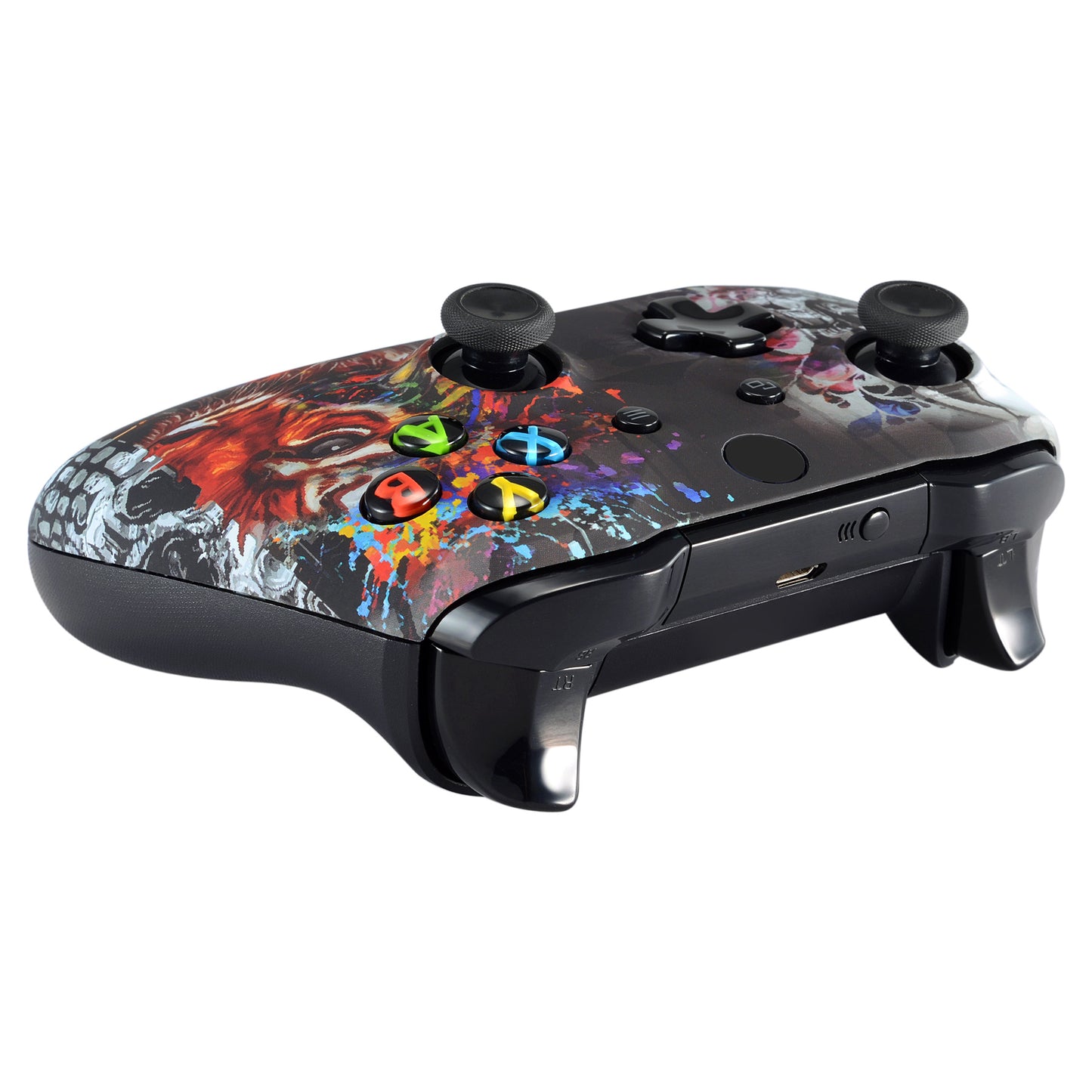 eXtremeRate Replacement Front Housing Shell for Xbox One X & S Controller (Model 1708) - Tiger Skull