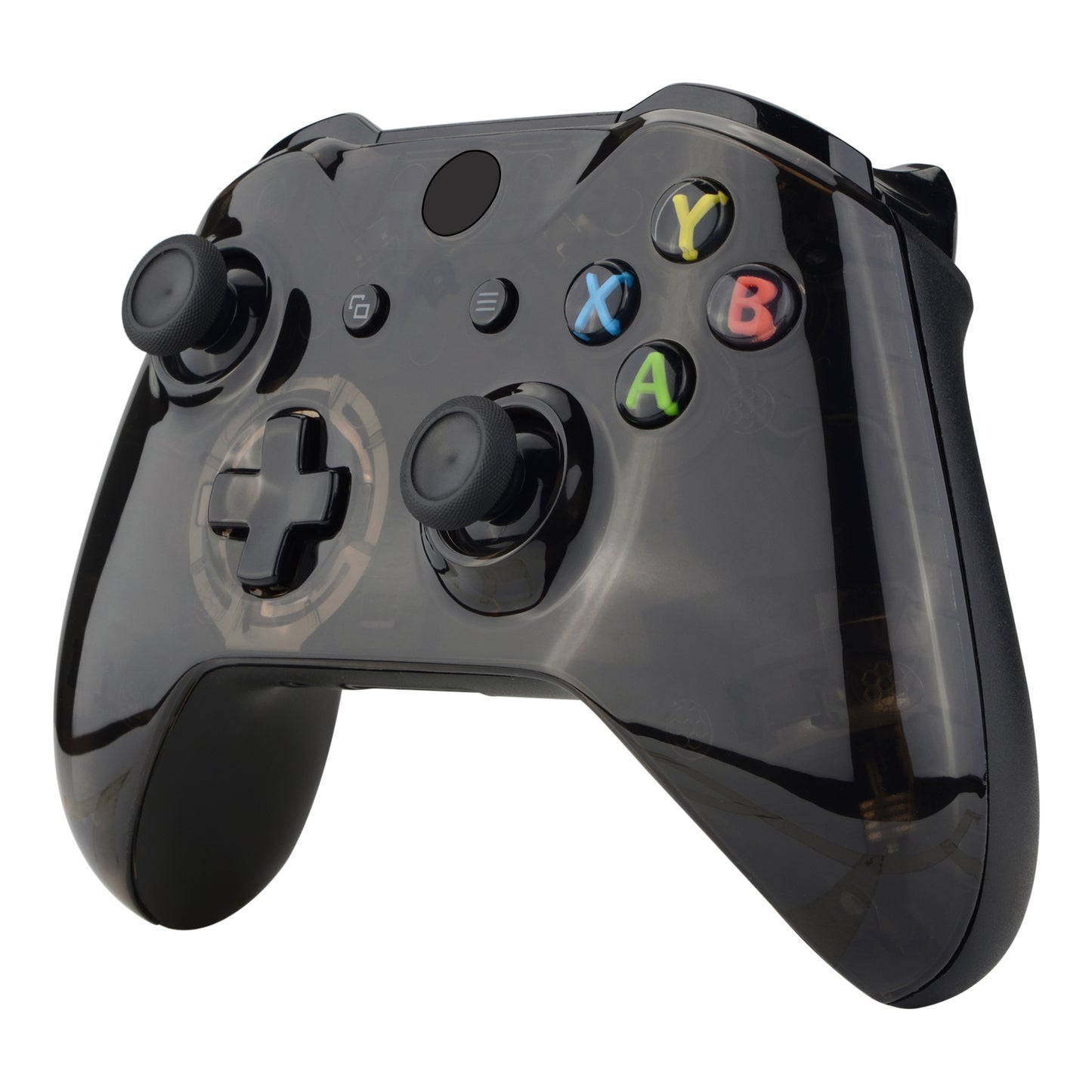 eXtremeRate Replacement Front Housing Shell for Xbox One X & S Controller (Model 1708) - Transparent Crystal Clear Black
