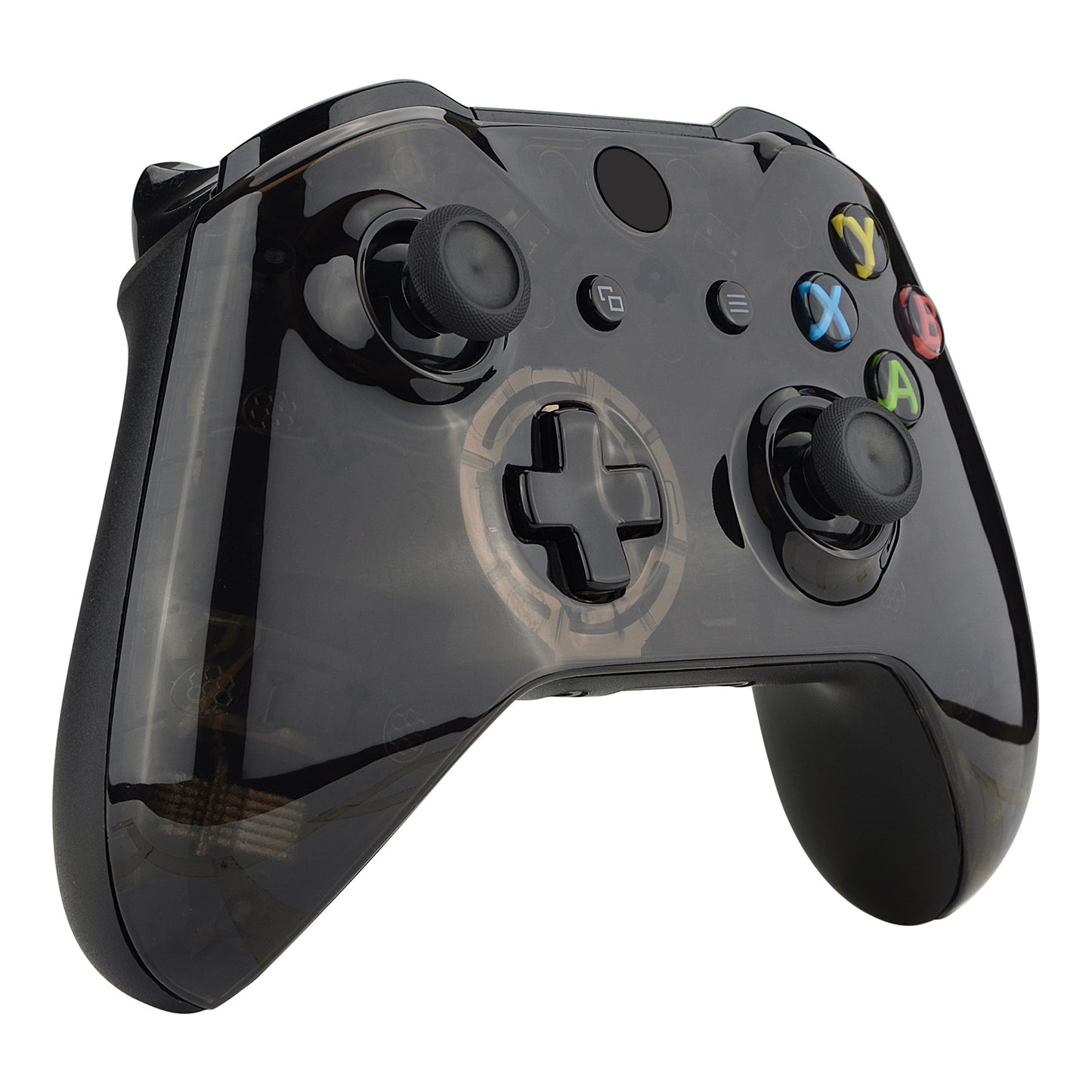 eXtremeRate Replacement Front Housing Shell for Xbox One X & S Controller (Model 1708) - Transparent Crystal Clear Black