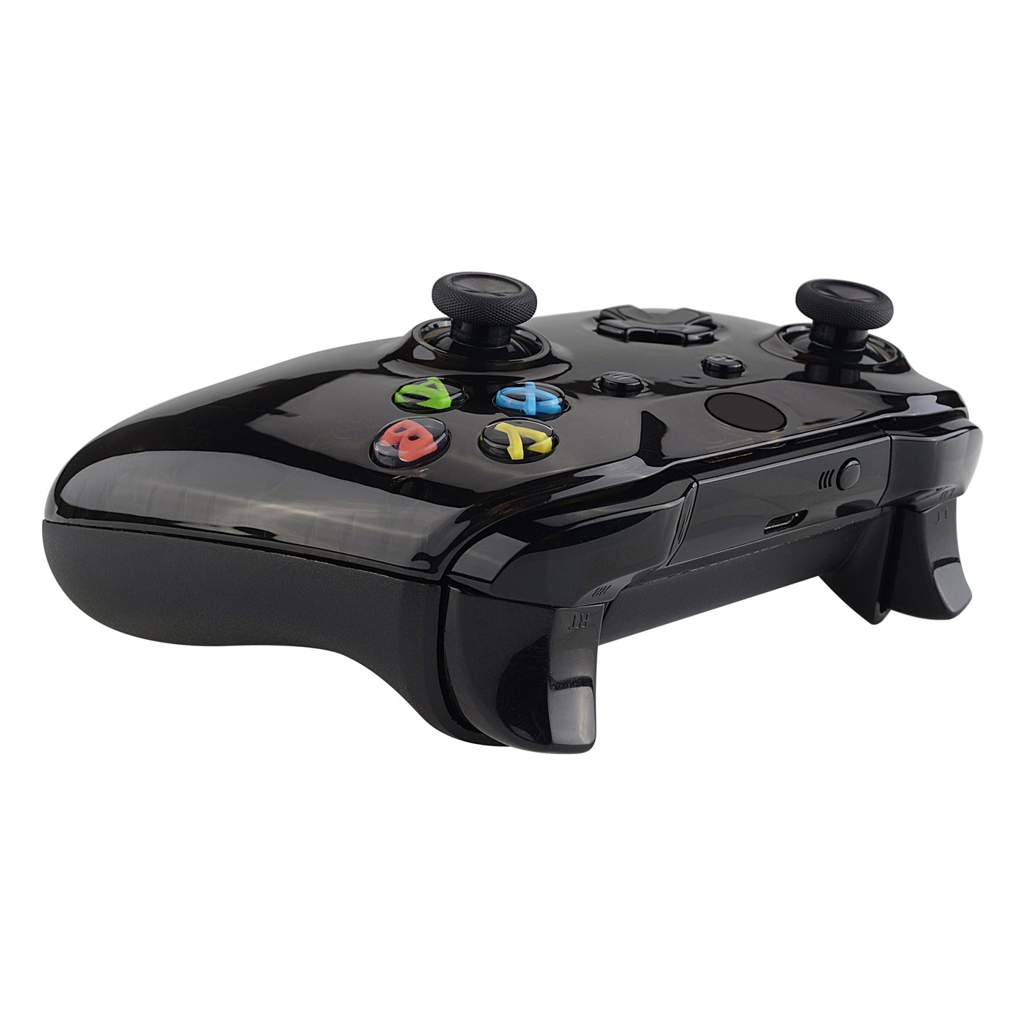 eXtremeRate Replacement Front Housing Shell for Xbox One X & S Controller (Model 1708) - Transparent Crystal Clear Black