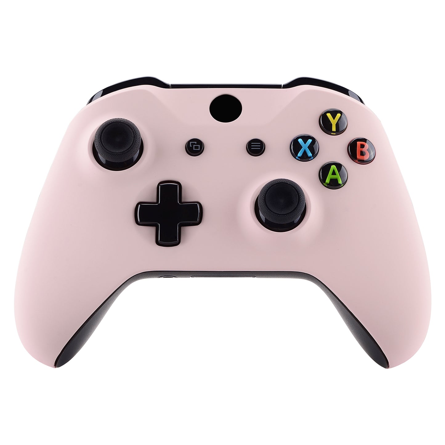 eXtremeRate Replacement Front Housing Shell with Side Rails Panel for Xbox One X & S Controller (Model 1708) - Cherry Blossoms Pink