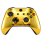 eXtremeRate Replacement Front Housing Shell with Side Rails Panel for Xbox One X & S Controller (Model 1708) - Chrome Gold Glossy