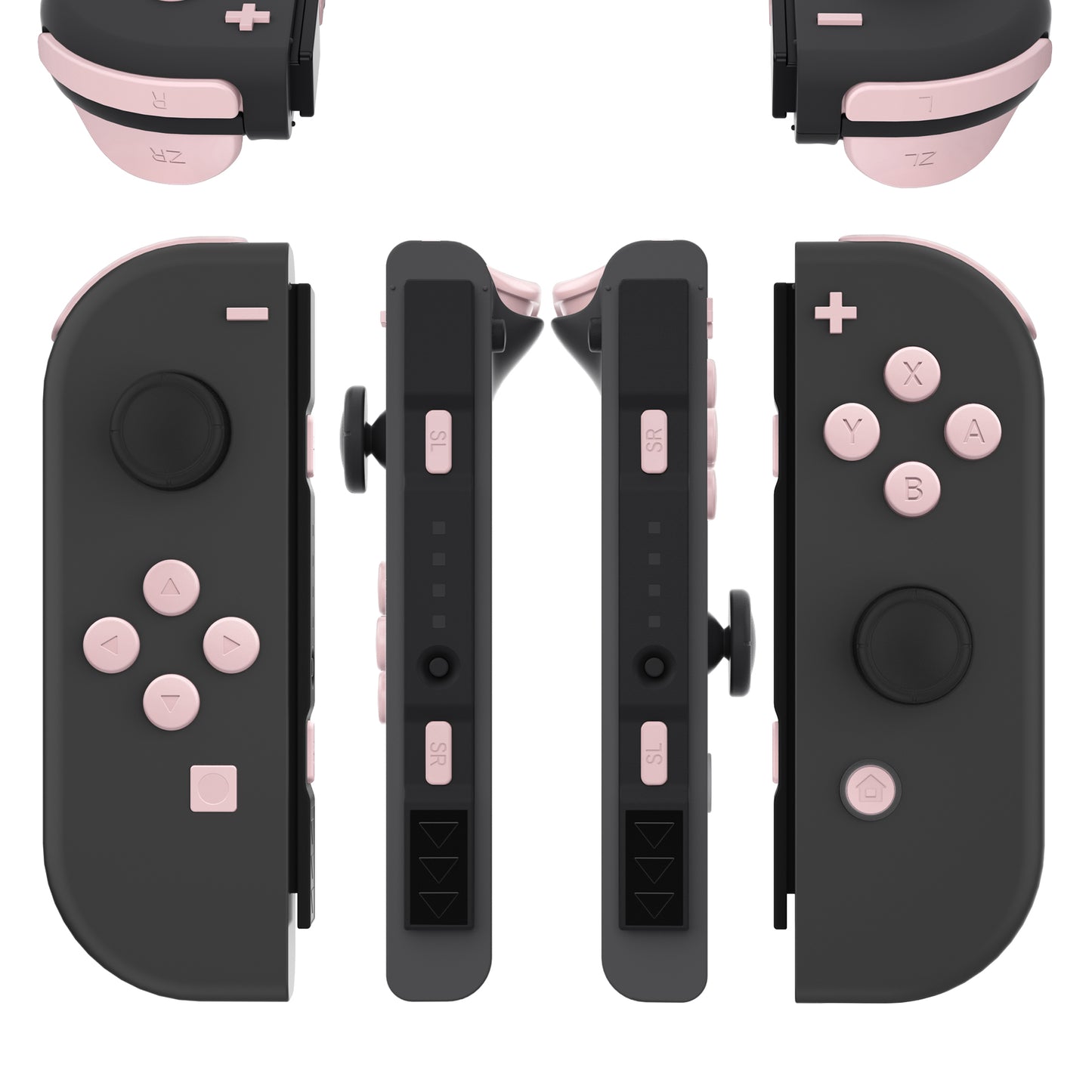 eXtremeRate Replacement Full Set Buttons for Joycon of NS Switch - Cherry Blossoms Pink