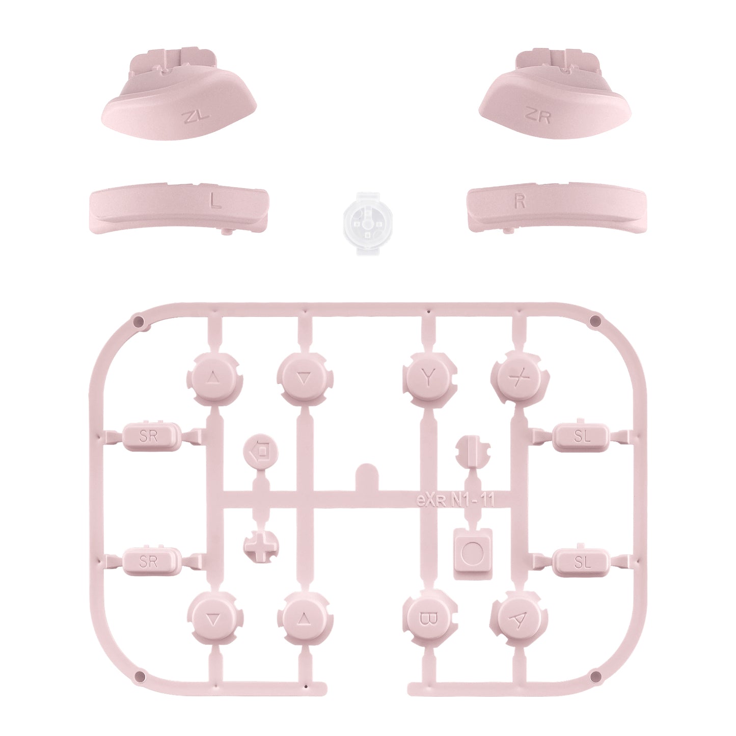 eXtremeRate Replacement Full Set Buttons for Joycon of NS Switch - Cherry Blossoms Pink