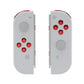 eXtremeRate Replacement Full Set Buttons for Joycon of NS Switch - Chrome Red Glossy