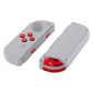 eXtremeRate Replacement Full Set Buttons for Joycon of NS Switch - Chrome Red Glossy