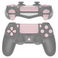 eXtremeRate Replacement Full Set Buttons Compatible with PS4 Slim Pro CUH-ZCT2 Controller - Cherry Blossoms Pink