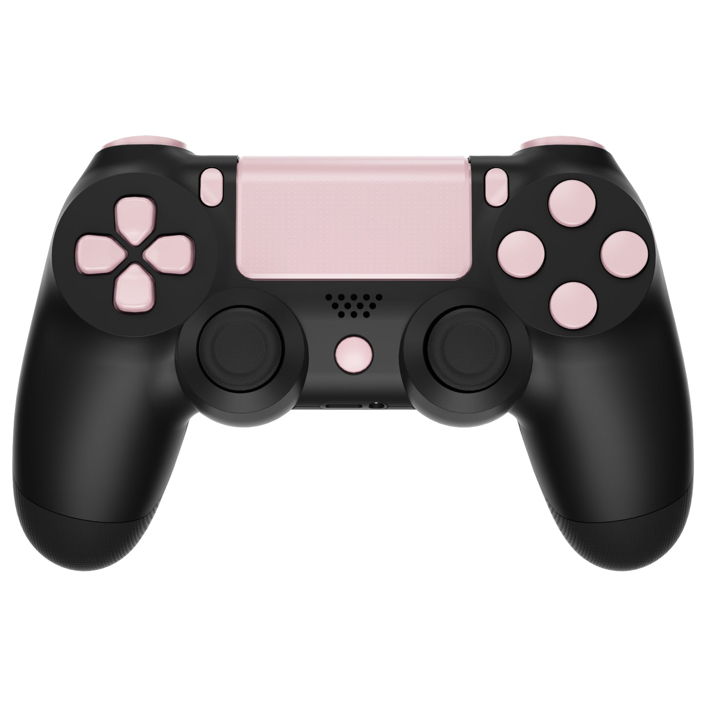 eXtremeRate Replacement Full Set Buttons Compatible with PS4 Slim Pro CUH-ZCT2 Controller - Cherry Blossoms Pink