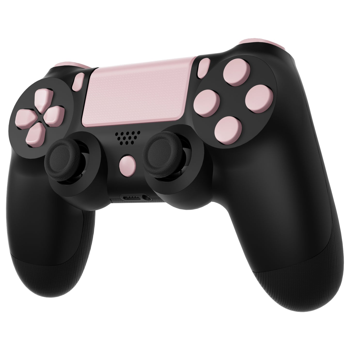 eXtremeRate Replacement Full Set Buttons Compatible with PS4 Slim Pro CUH-ZCT2 Controller - Cherry Blossoms Pink