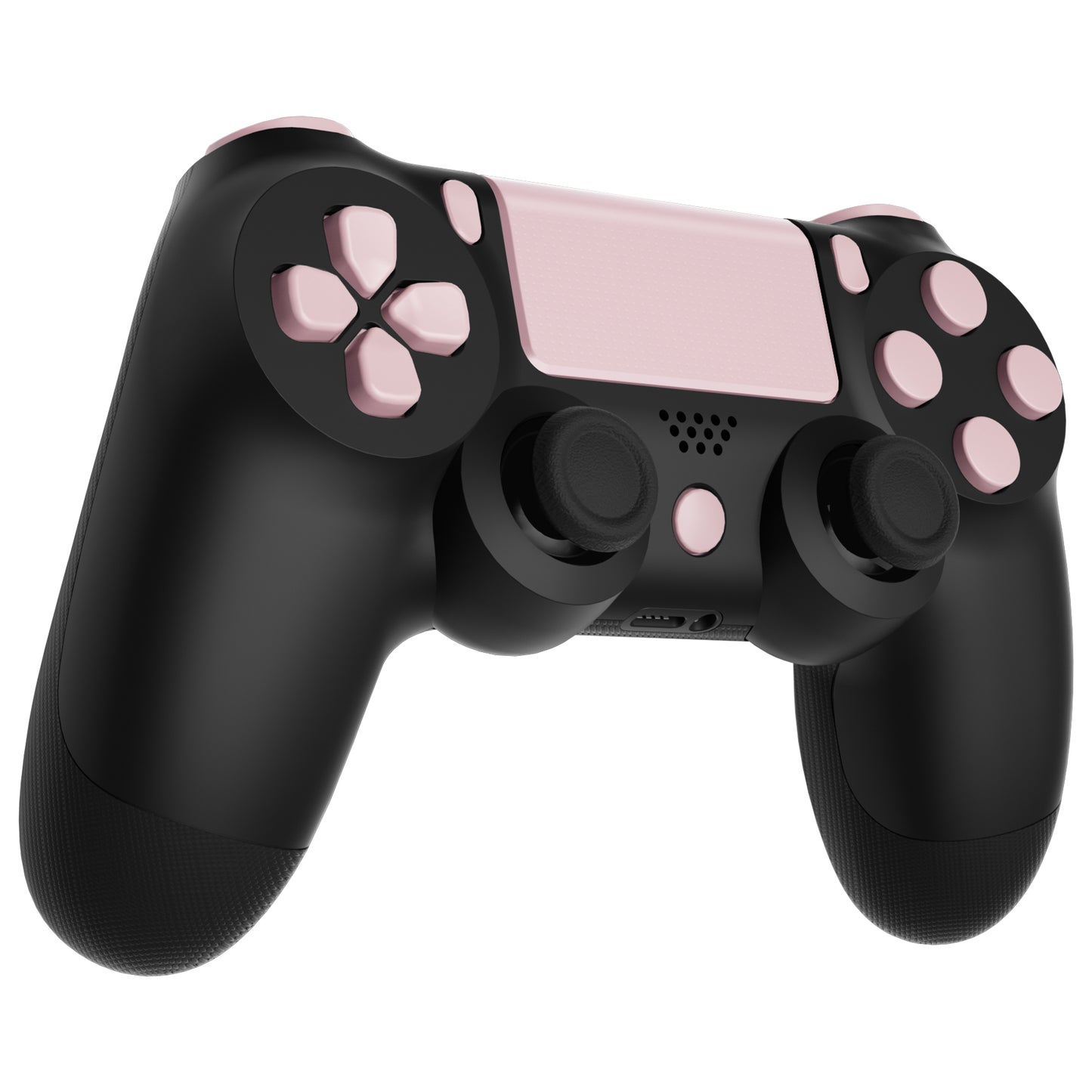 eXtremeRate Replacement Full Set Buttons Compatible with PS4 Slim Pro CUH-ZCT2 Controller - Cherry Blossoms Pink
