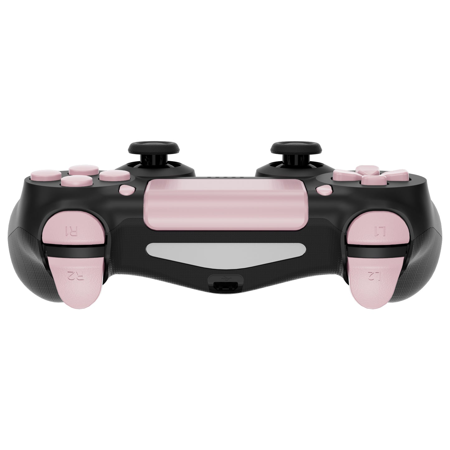 eXtremeRate Replacement Full Set Buttons Compatible with PS4 Slim Pro CUH-ZCT2 Controller - Cherry Blossoms Pink