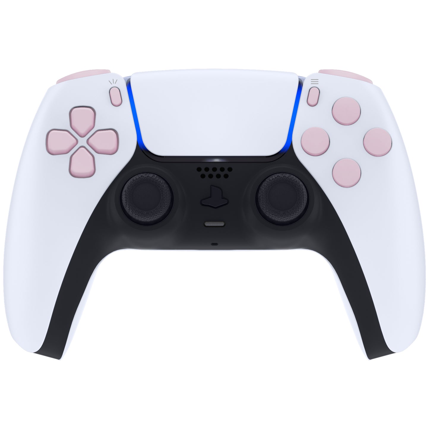 eXtremeRate Replacement Full Set Buttons Compatible with PS5 Controller BDM-010/020 - Cherry Blossoms Pink