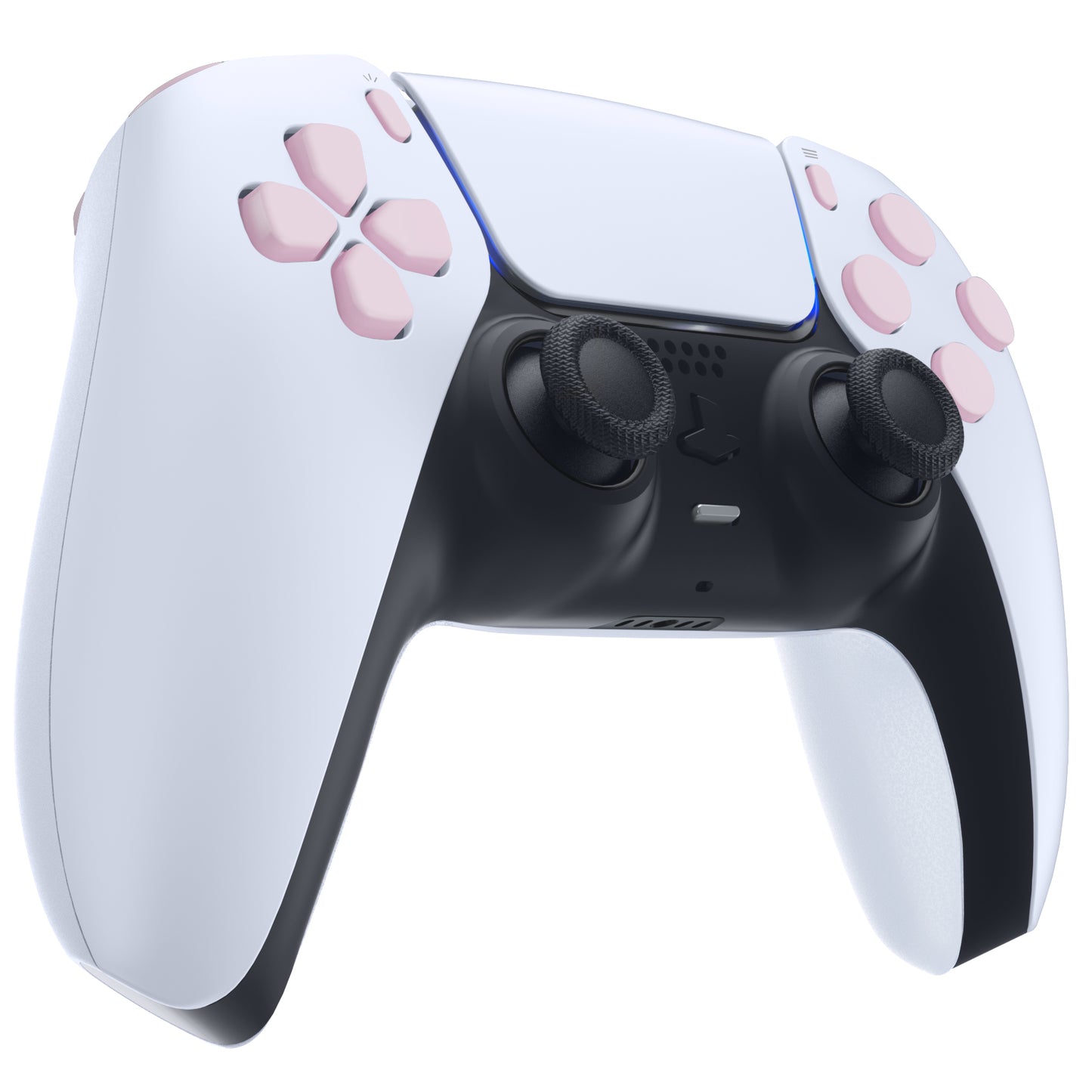 eXtremeRate Replacement Full Set Buttons Compatible with PS5 Controller BDM-010/020 - Cherry Blossoms Pink