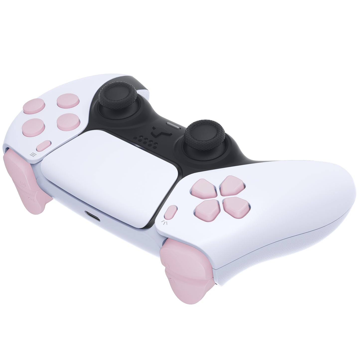 eXtremeRate Replacement Full Set Buttons Compatible with PS5 Controller BDM-010/020 - Cherry Blossoms Pink