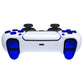 eXtremeRate Replacement Full Set Buttons Compatible with PS5 Controller BDM-010/020 - Chrome Blue