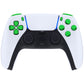 eXtremeRate Replacement Full Set Buttons Compatible with PS5 Controller BDM-010/020 - Chrome Green