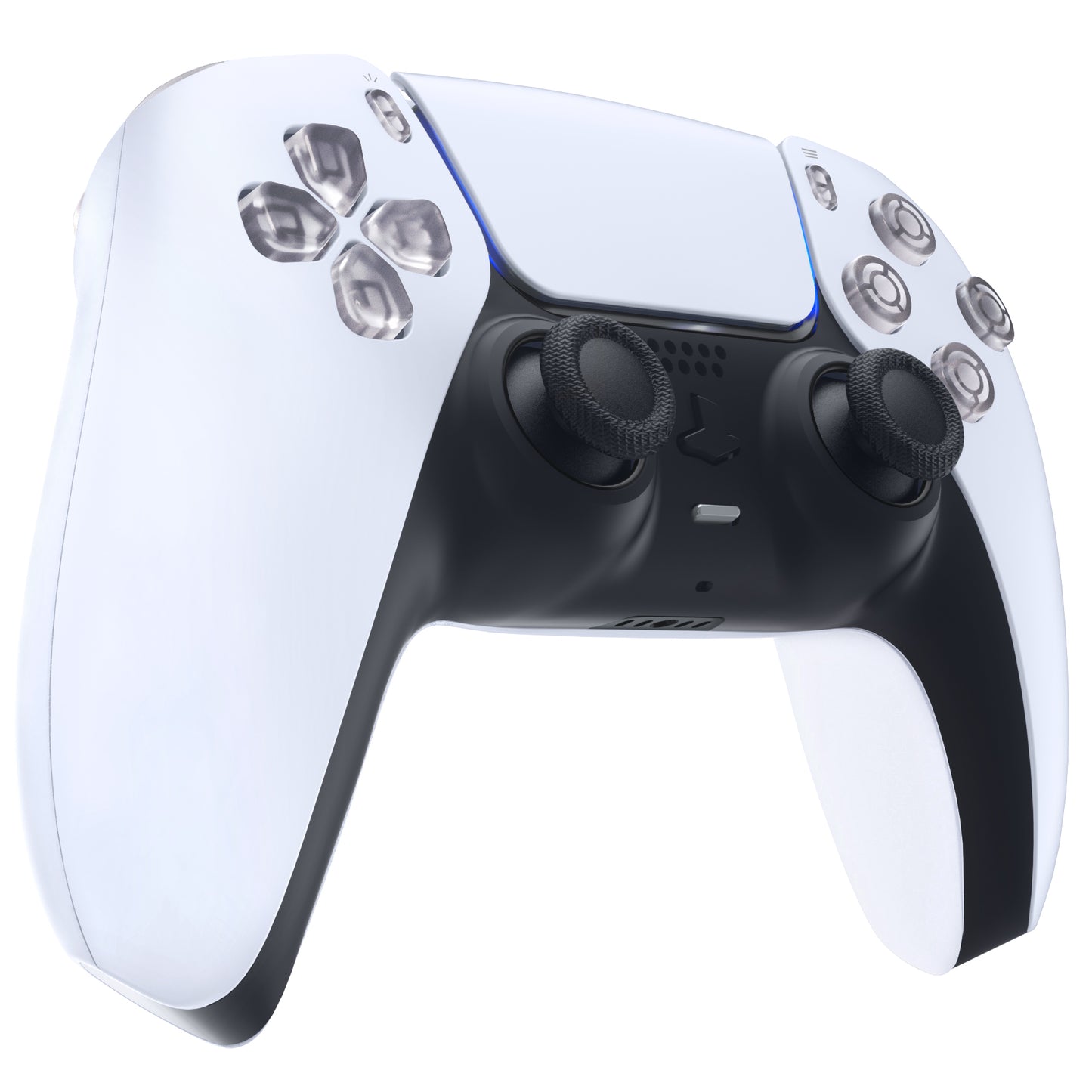 eXtremeRate Replacement Full Set Buttons Compatible with PS5 Controller BDM-010/020 - Clear