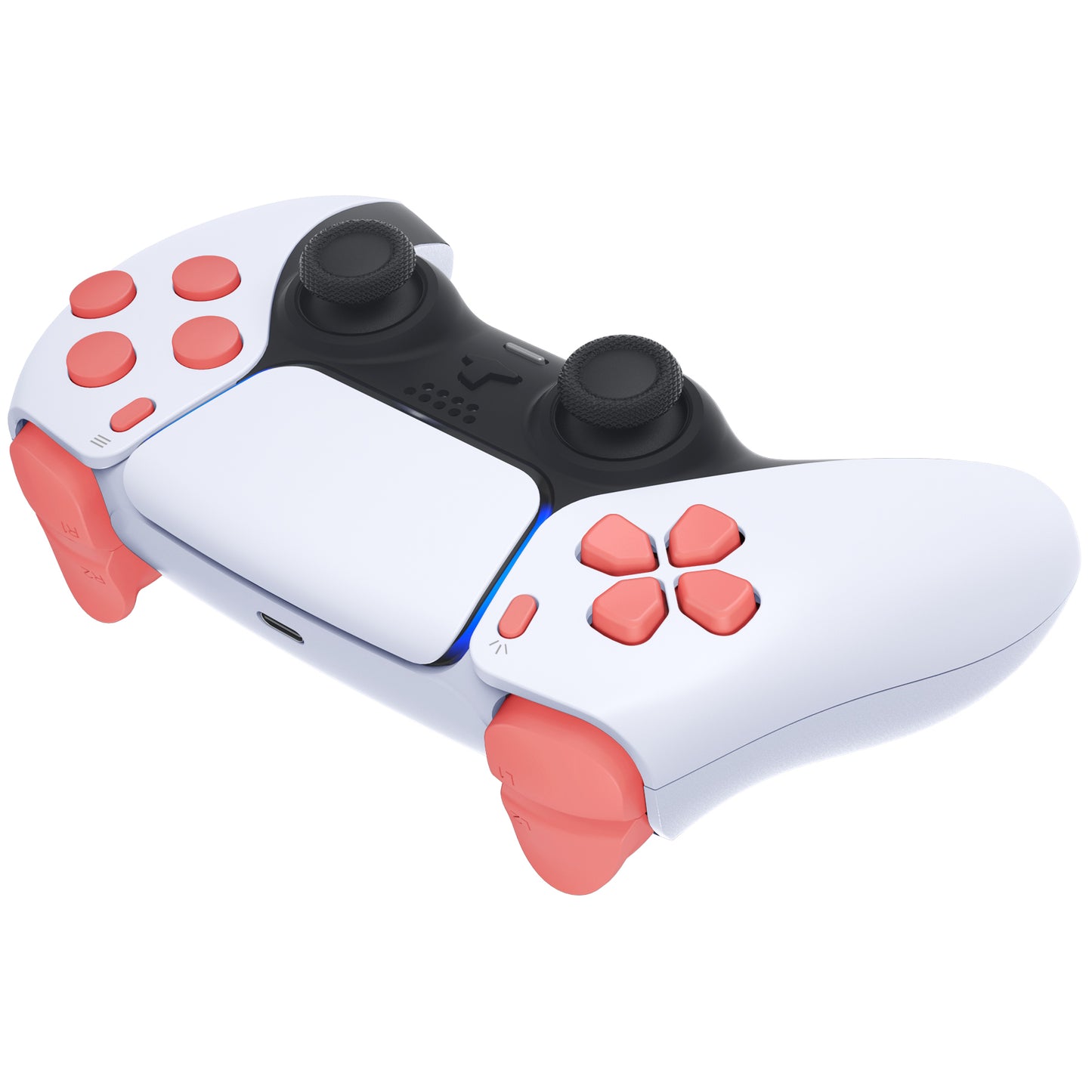 eXtremeRate Replacement Full Set Buttons Compatible with PS5 Controller BDM-010/020 - Coral