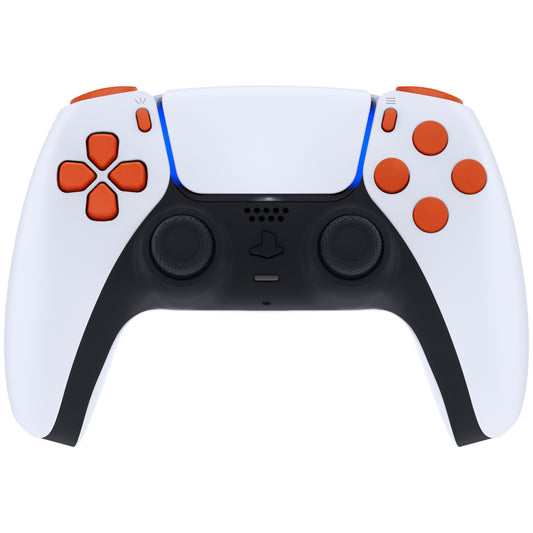 eXtremeRate Replacement Full Set Buttons Compatible with PS5 Controller BDM-010/020 - Orange