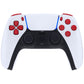 eXtremeRate Replacement Full Set Buttons Compatible with PS5 Controller BDM-010/020 - Passion Red