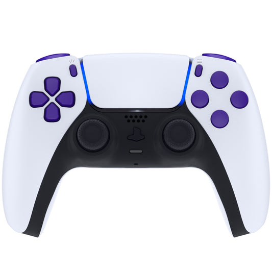 eXtremeRate Replacement Full Set Buttons Compatible with PS5 Controller BDM-010/020 - Purple