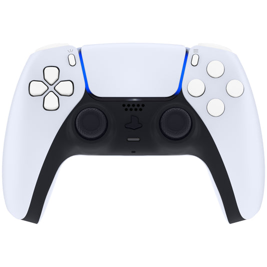 eXtremeRate Replacement Full Set Buttons Compatible with PS5 Controller BDM-010/020 - White