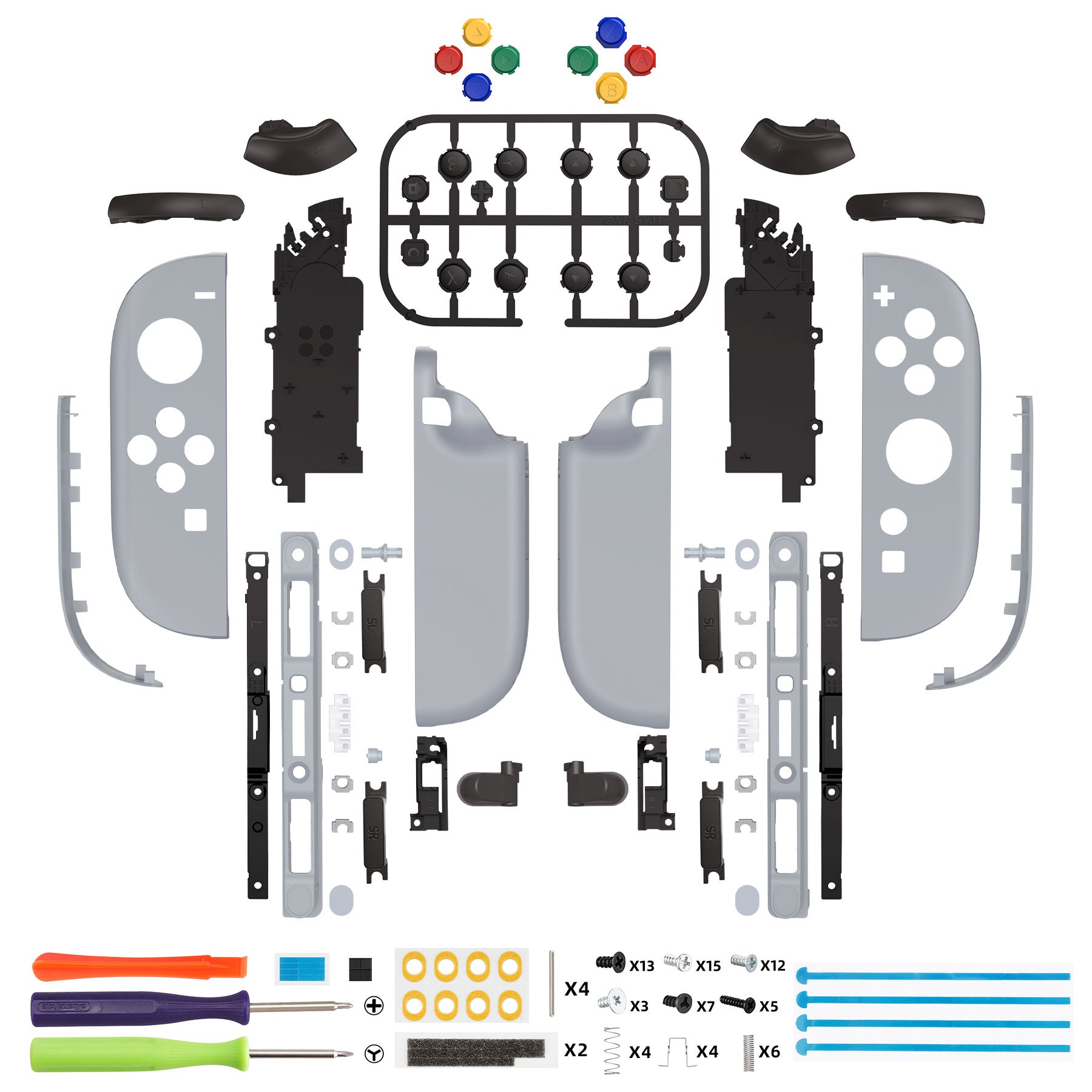 eXtremeRate DIY Replacement Full Set Shell Case with Buttons