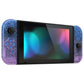 eXtremeRate Replacement Full Set Shell Case with Buttons for Joycon of NS Switch - Glitter Gradient Translucent Bluebell