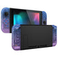 eXtremeRate Replacement Full Set Shell Case with Buttons for Joycon of NS Switch - Glitter Gradient Translucent Bluebell