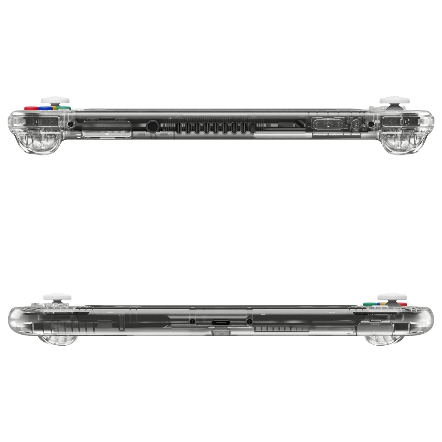 eXtremeRate Replacement Full Set Shells with Button Kit & Screen Protector for Nintendo Switch Lite - Crystal Clear