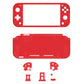 eXtremeRate Replacement Full Set Shells with ABXY Buttons & Screen Protector for Nintendo Switch Lite - Clear Red