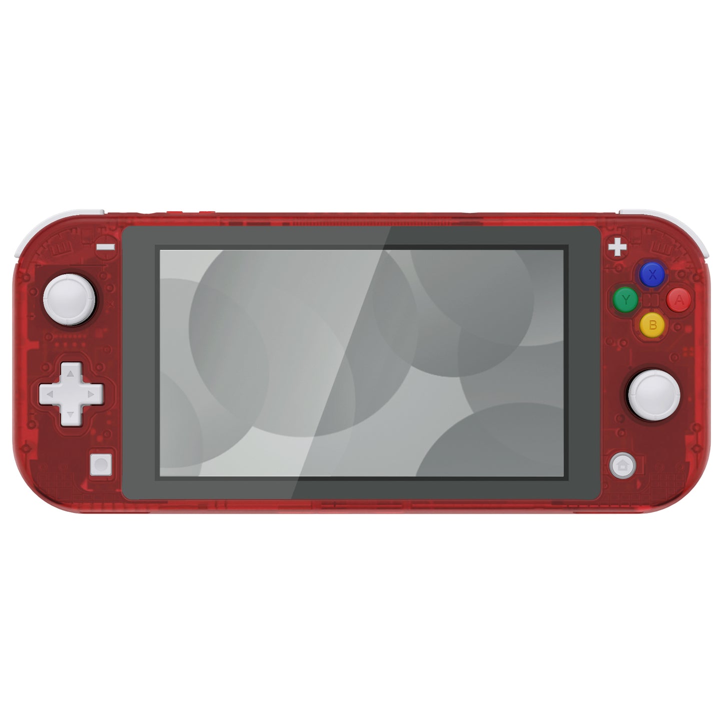 eXtremeRate Replacement Full Set Shells with ABXY Buttons & Screen Protector for Nintendo Switch Lite - Clear Red