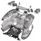 eXtremeRate Replacement Full Set Shells with Buttons Compatible with PS5 Controller BDM-030/040/050/060 - Clear Black