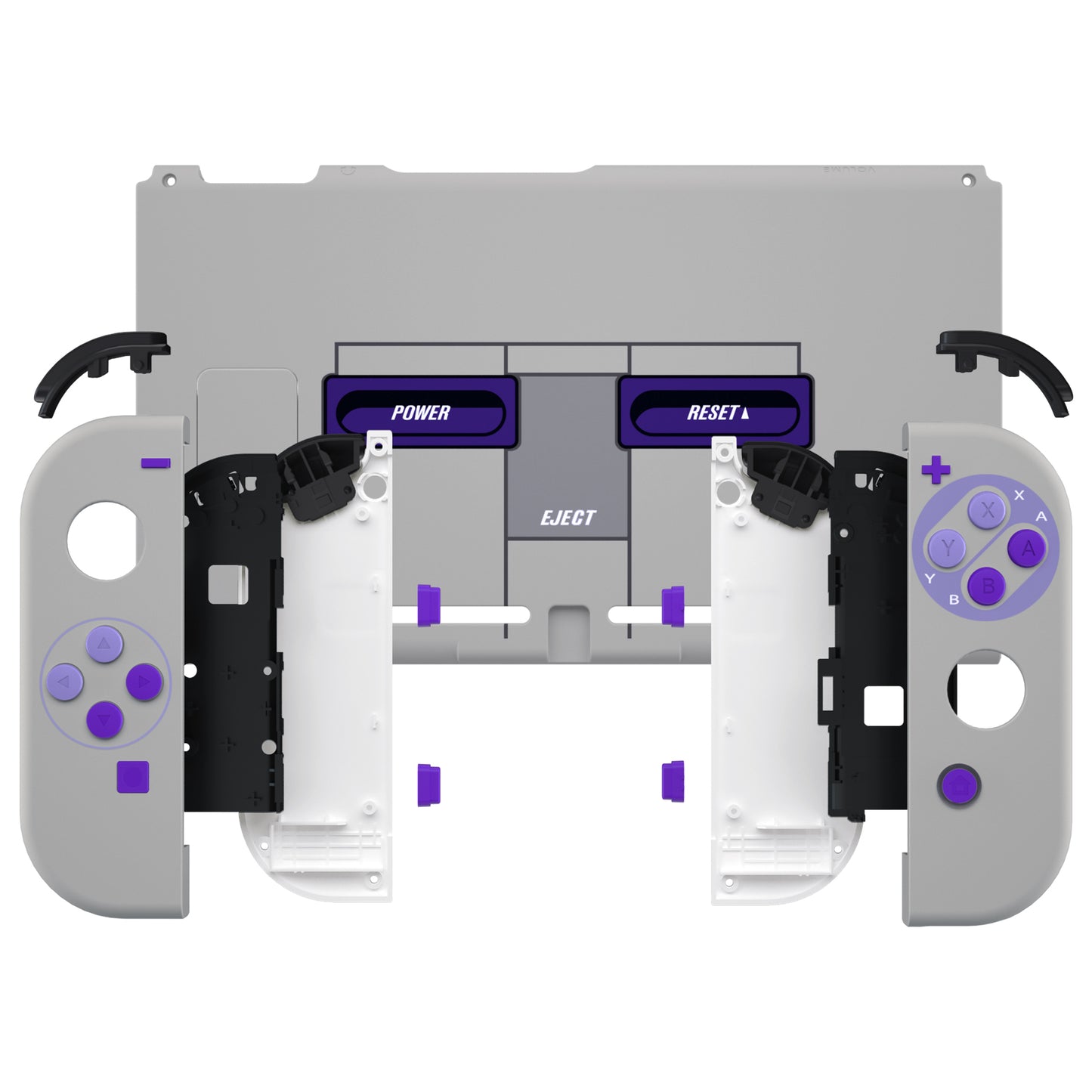 eXtremeRate Replacement Full Set Shells with Buttons for Nintendo Switch - Classics SNES Style