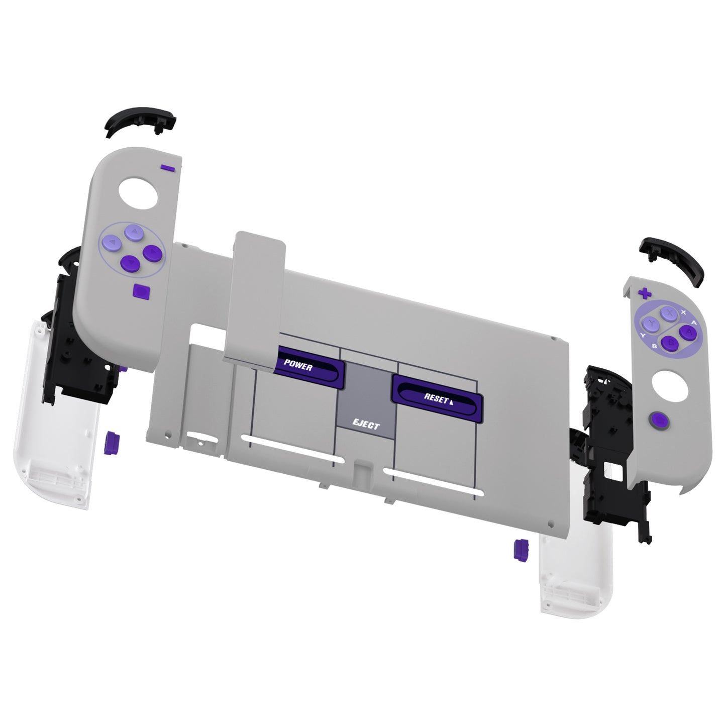 eXtremeRate Replacement Full Set Shells with Buttons for Nintendo Switch - Classics SNES Style