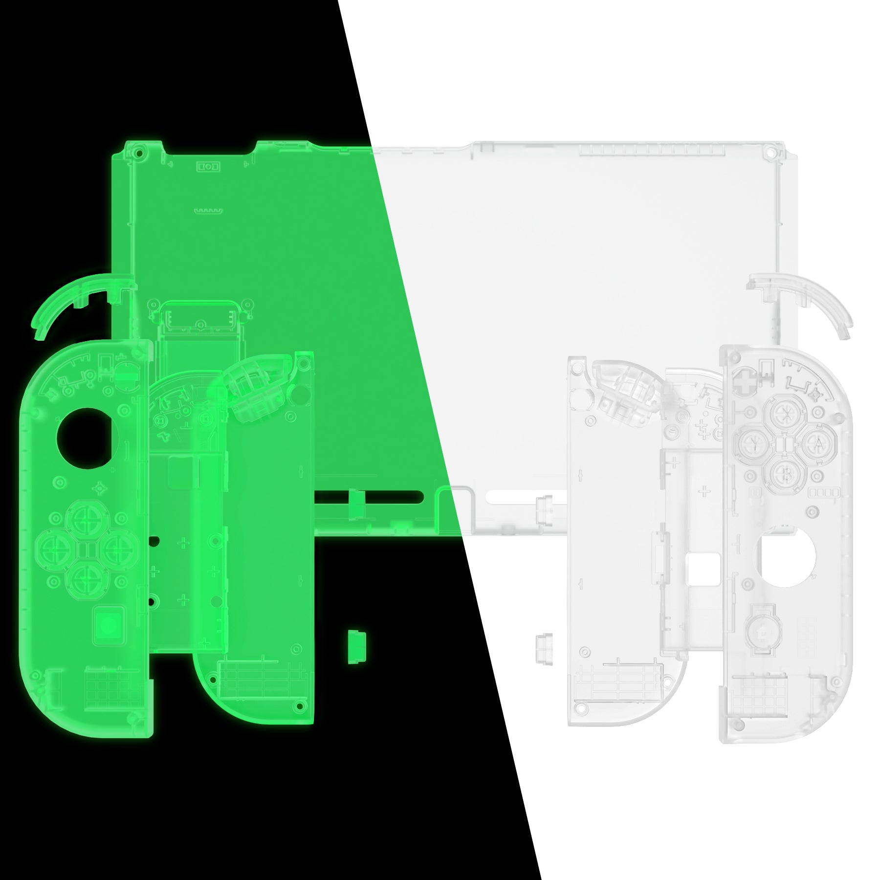 eXtremeRate Glow in Dark - Green Back Plate for Nintendo Switch