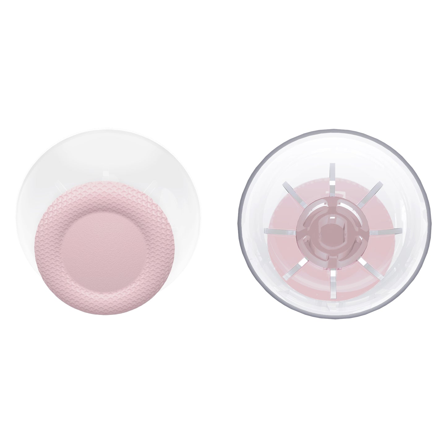 eXtremeRate Replacement Thumbsticks Analog Stick Joystick Compatible with PS5 & PS4 All Model Controller - Clear & Cherry Blossoms Pink