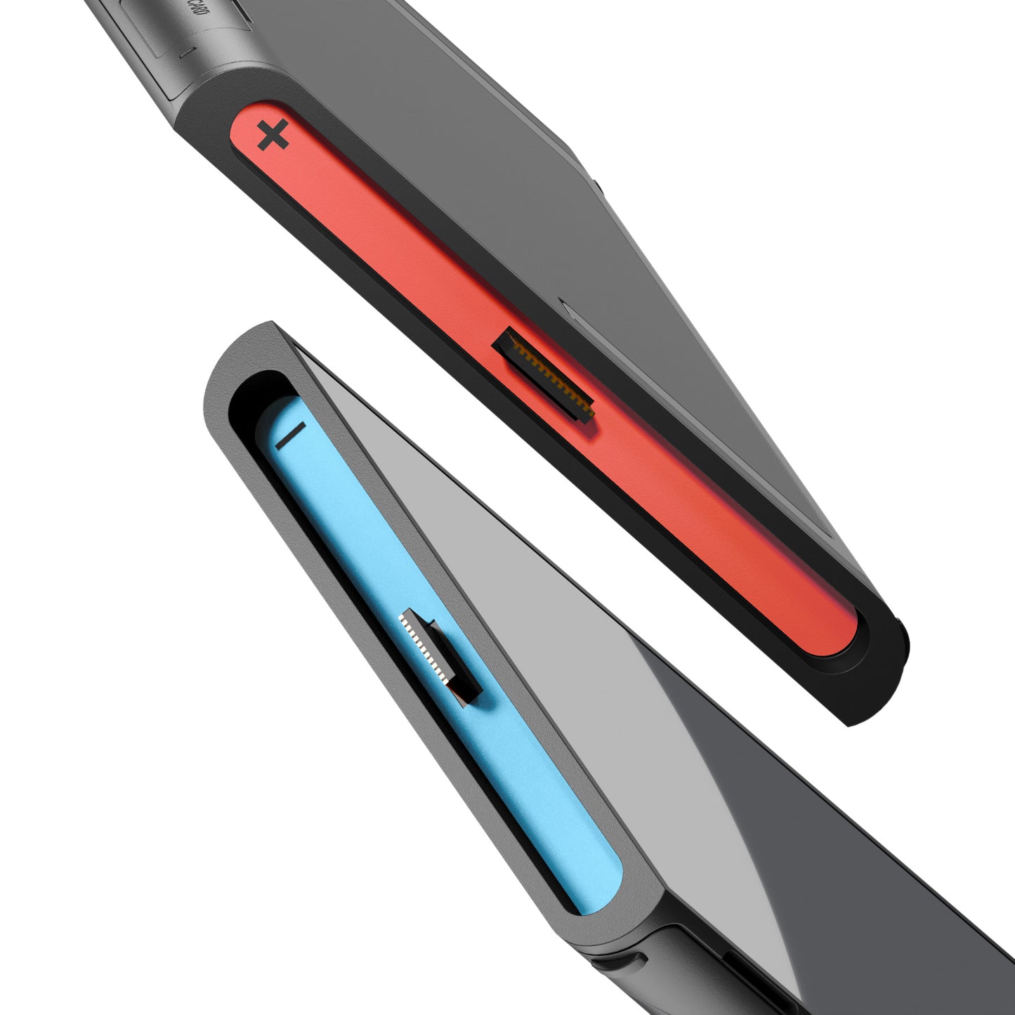 eXtremeRate Side Rail Slot Sticker for Nintendo Switch 2 Console - Blue & Orange
