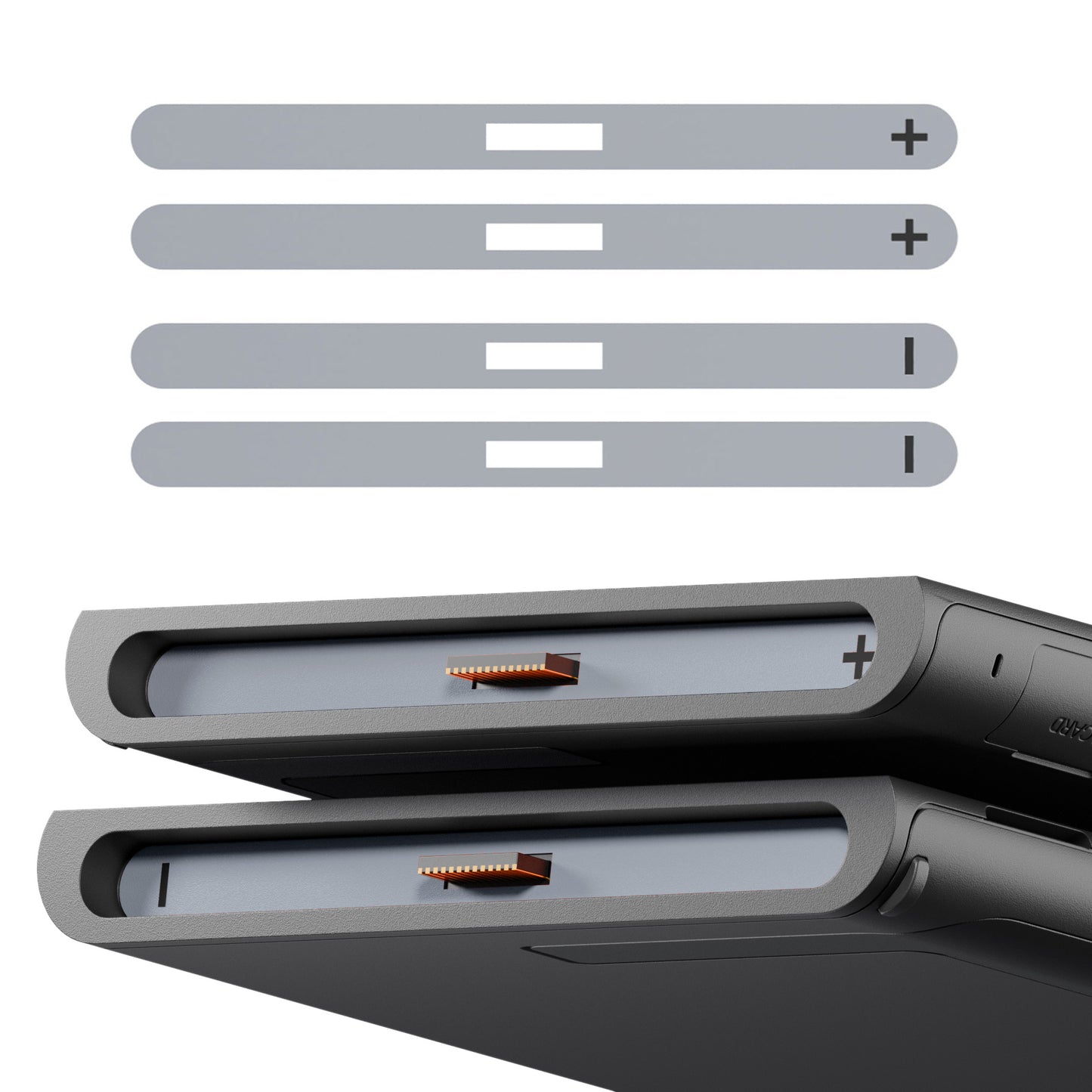 eXtremeRate Side Rail Slot Sticker for Nintendo Switch 2 Console - New Hope Gray