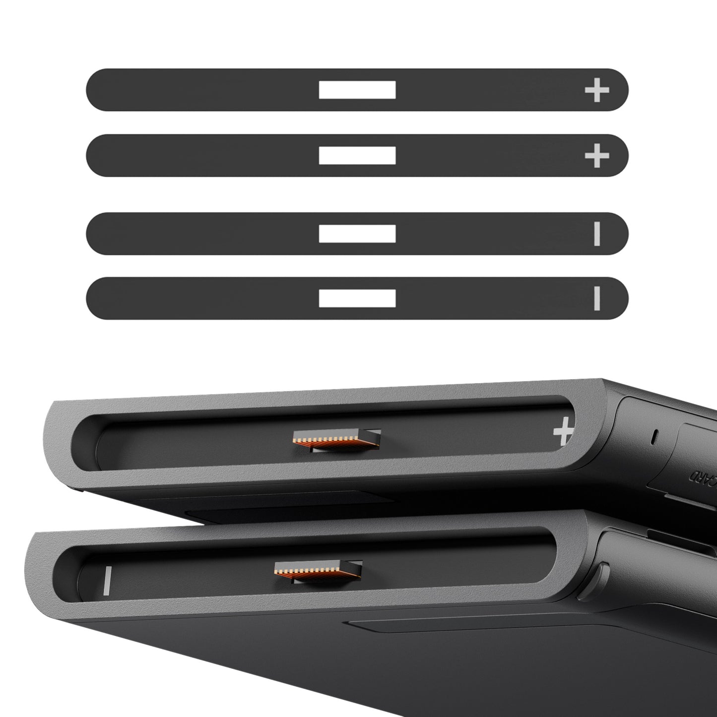eXtremeRate Side Rail Slot Sticker for Nintendo Switch 2 Console - Shadow Gray
