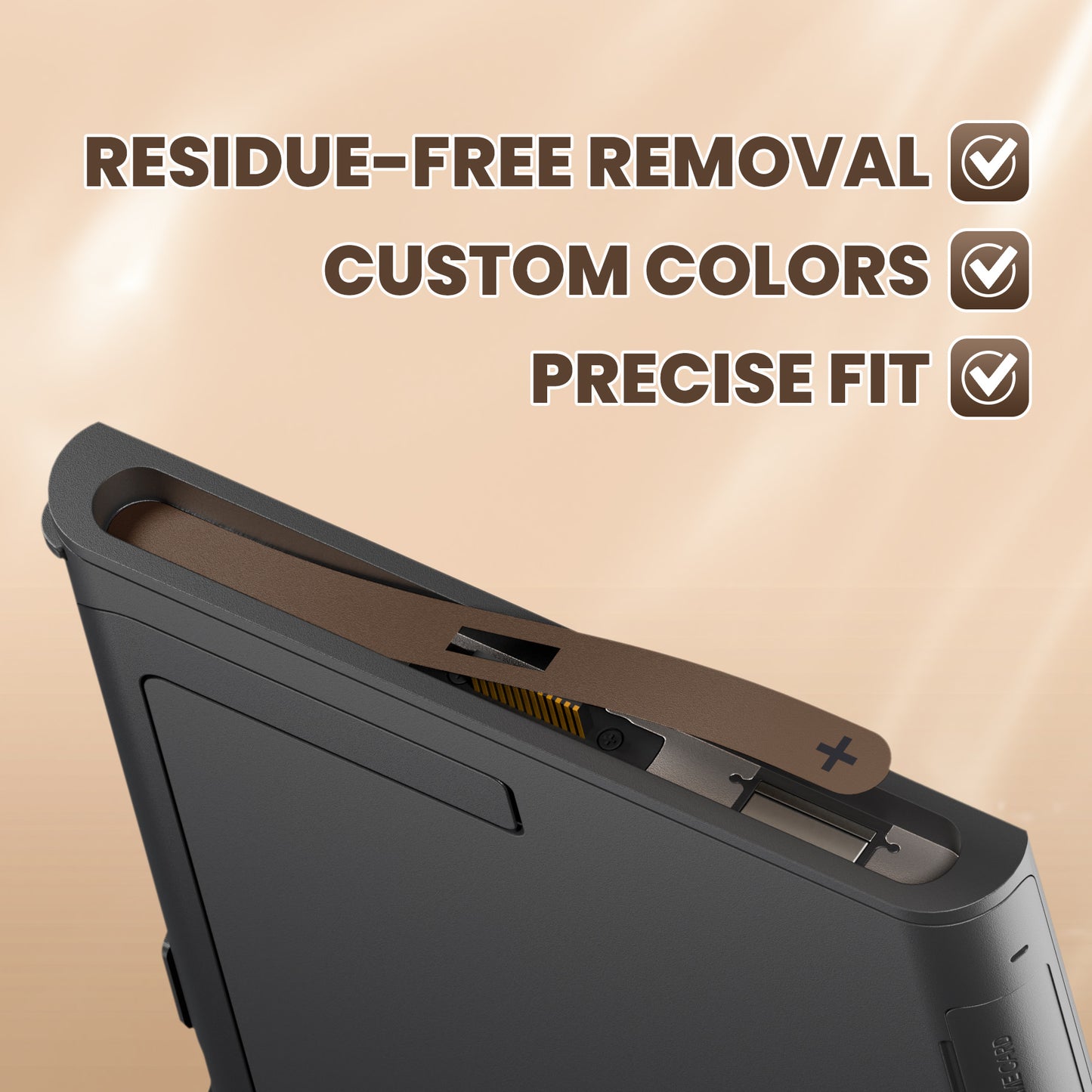 eXtremeRate Side Rail Slot Sticker for Nintendo Switch 2 Console - Wood Grain Brown