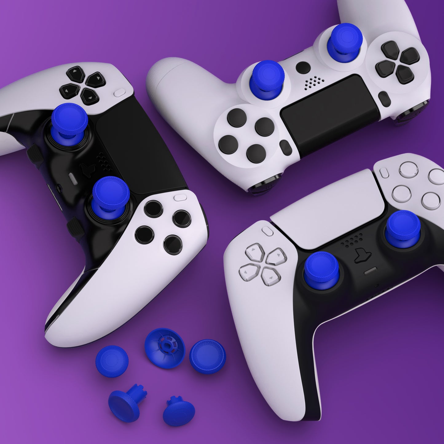 eXtremeRate ThumbsGear V3 Interchangeable Ergonomic Thumbstick for PS5 Edge & PS5 & PS4 Controller - Blue
