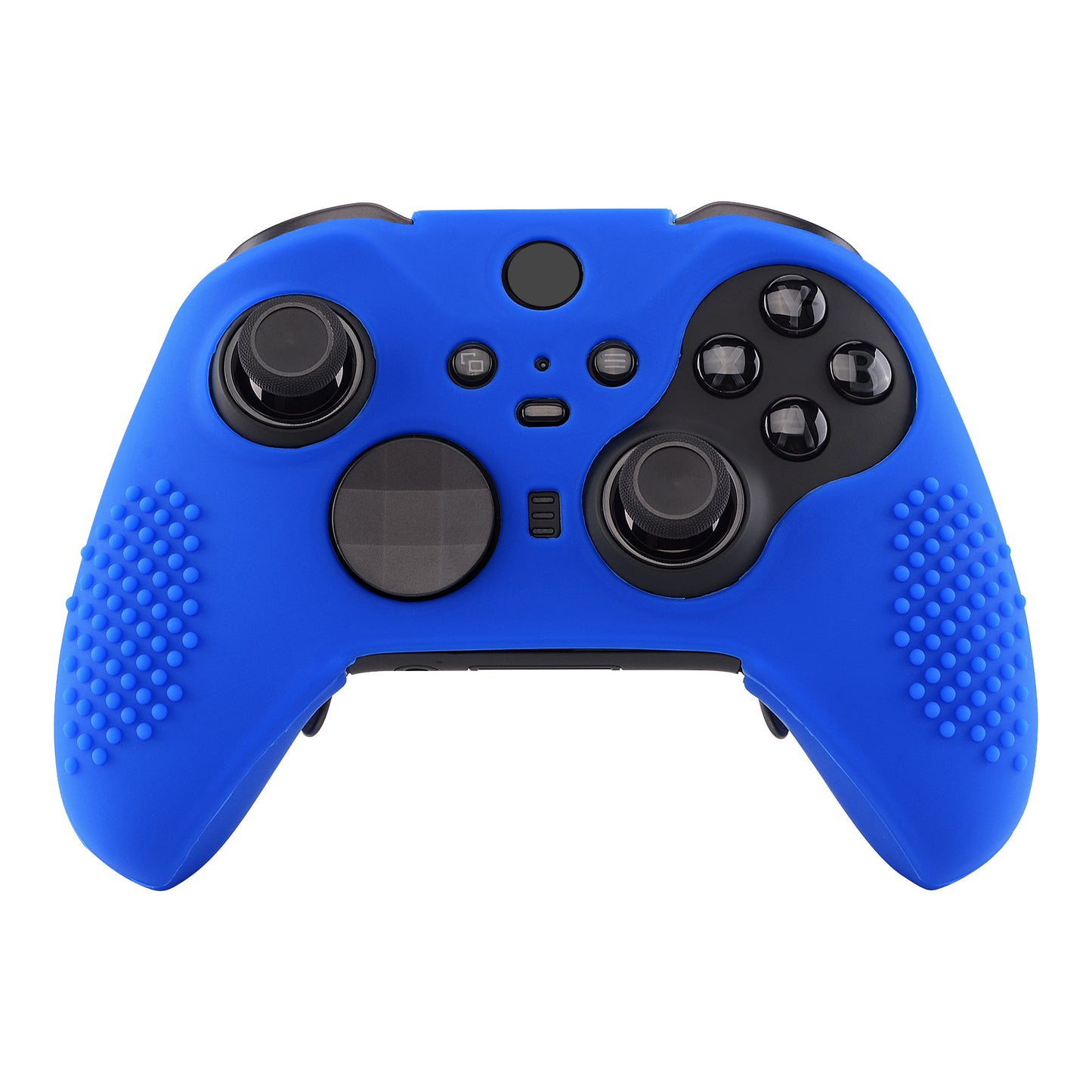 eXtremeRate PlayVital Protective Anti-Slip Silicone Case with Thumb Grips Caps for Xbox One Elite Series 2 & Elite 2 Core Controller - Blue