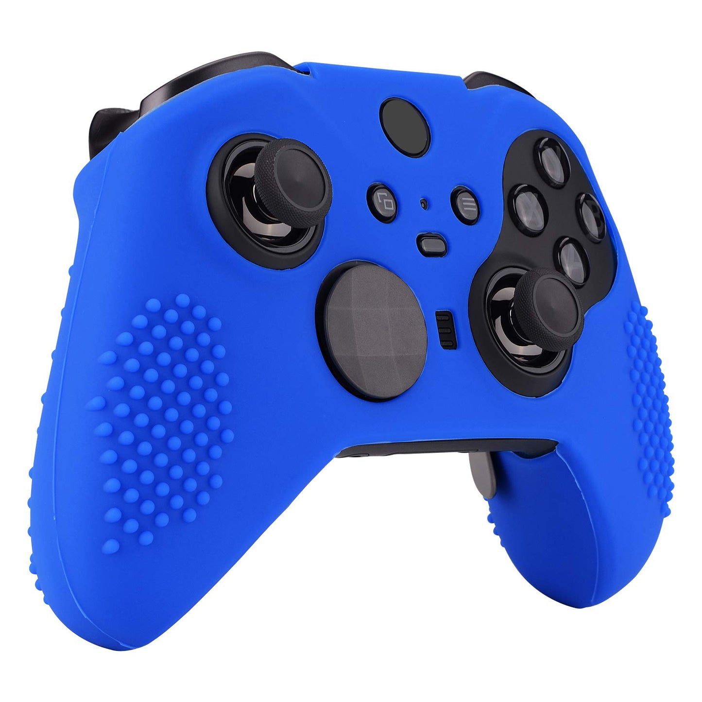 eXtremeRate PlayVital Protective Anti-Slip Silicone Case with Thumb Grips Caps for Xbox One Elite Series 2 & Elite 2 Core Controller - Blue