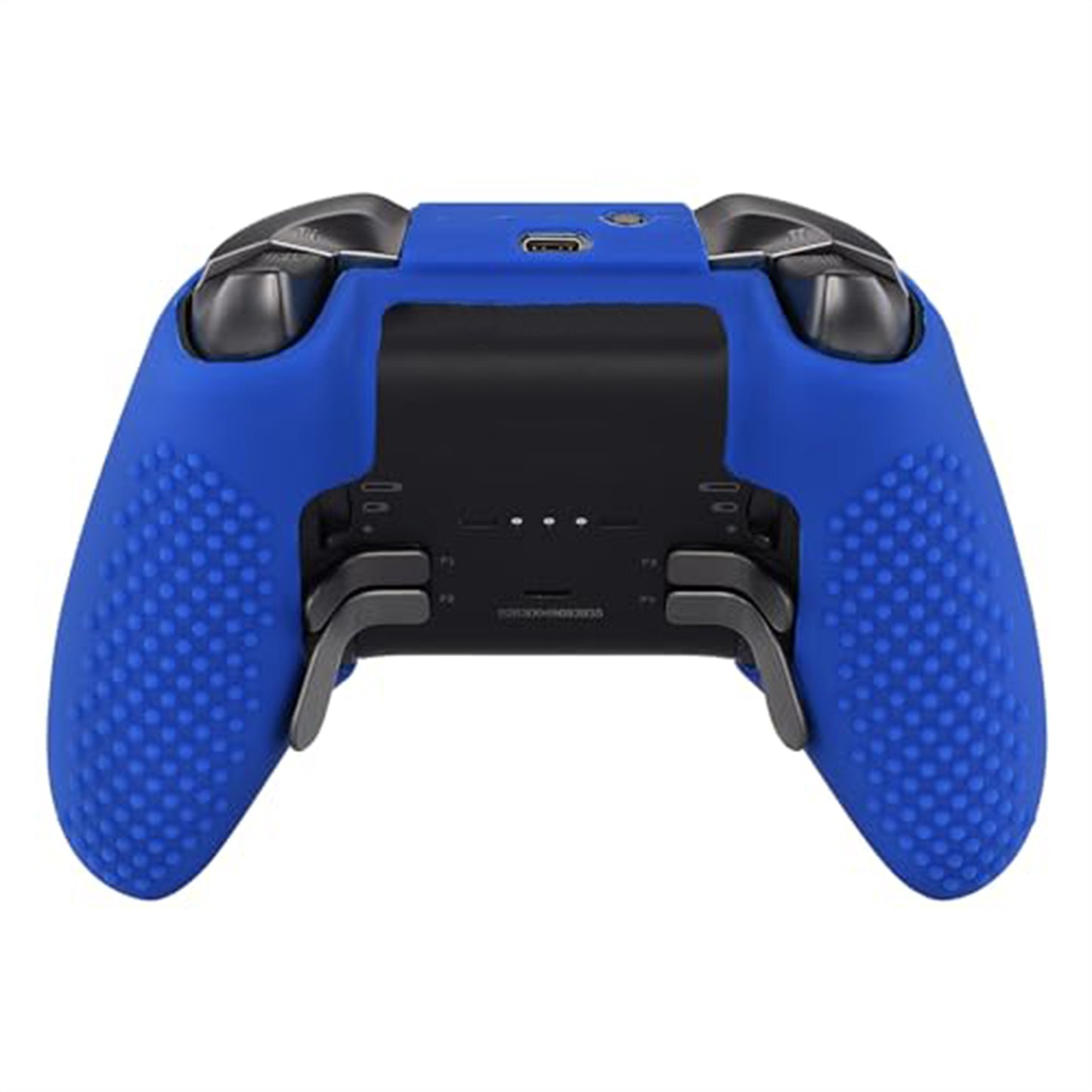 eXtremeRate PlayVital Protective Anti-Slip Silicone Case with Thumb Grips Caps for Xbox One Elite Series 2 & Elite 2 Core Controller - Blue
