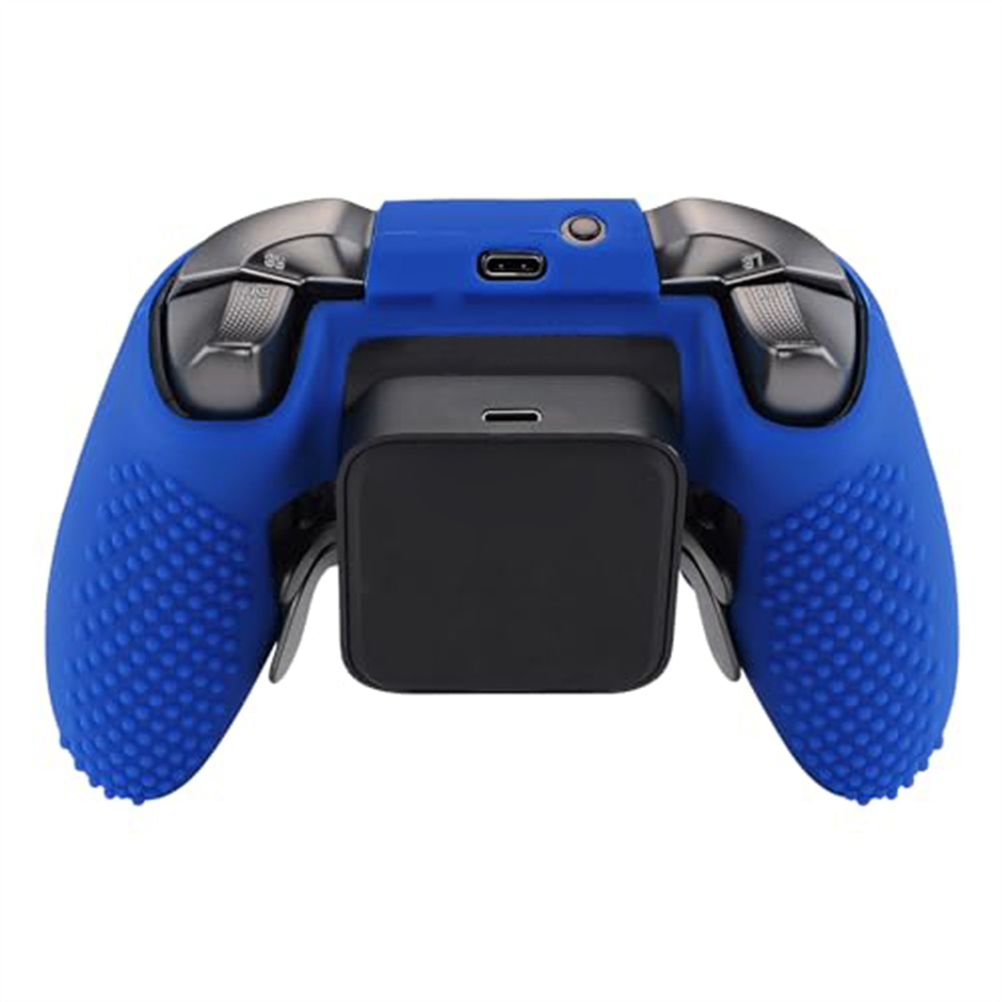 eXtremeRate PlayVital Protective Anti-Slip Silicone Case with Thumb Grips Caps for Xbox One Elite Series 2 & Elite 2 Core Controller - Blue