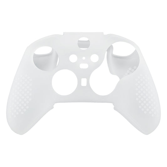 eXtremeRate PlayVital Protective Anti-Slip Silicone Case with Thumb Grips Caps for Xbox One Elite Series 2 & Elite 2 Core Controller - Semi-Transparent Clear